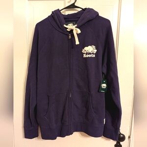 Roots Full Zip Hoodie - Women's XL - Navy Blue - New w/ Tags!